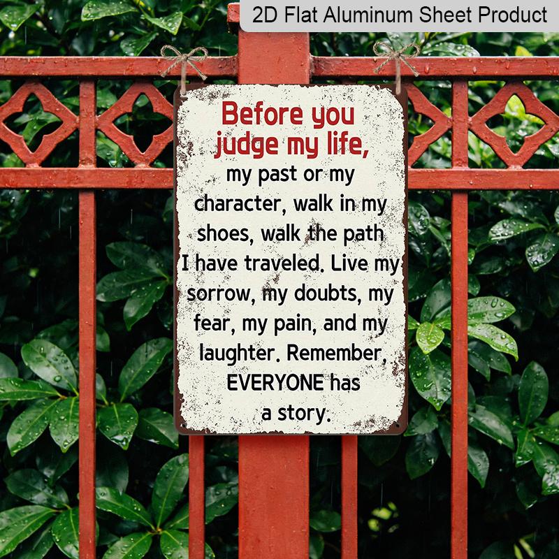 2D Flat Aluminium Motivational Quote Wall Decor, Vintage Metal Art with Pre-Drilled Holes for Easy Hanging - Perfect Gift Idea Suitable As