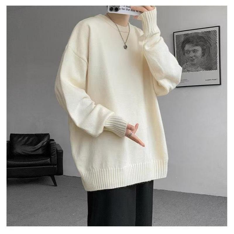 Men S Loose Vintage Knit Sweater Winter Casual Pullover