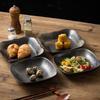 Kreativer quadratischer tiefer Teller Japanischer Suppenteller Salatschüssel Personalisierbares Keramikgeschirr Haushalts-Speiseteller Restaurant Westlicher Speiseteller