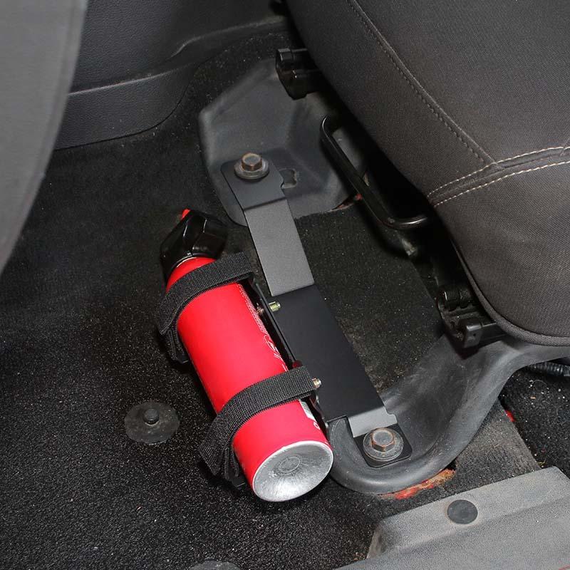 Car Metal Under Front Seat Fire Extinguisher Bracket Rack For Jeep Wrangler JK 2007-2017 Interior Accessories