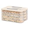 652F Clear View Kitchen Freezer Organizers With Interlocked Lids 4 Layer Stackable Design For Iced Preservation