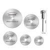 High-Speed Steel Cutting Disc Set: 5 Saw Blades & 3.2mm Shank for Electric Grinders - Cuts Wood, Plastic, Soft Metal