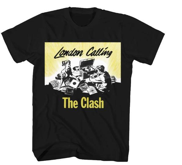 The Clash - Collision Band. London Calling - Gitarist Die Gitaar Speelt Tijdens Het Vallen. Rock American Punk T-shirt met korte mouwen.