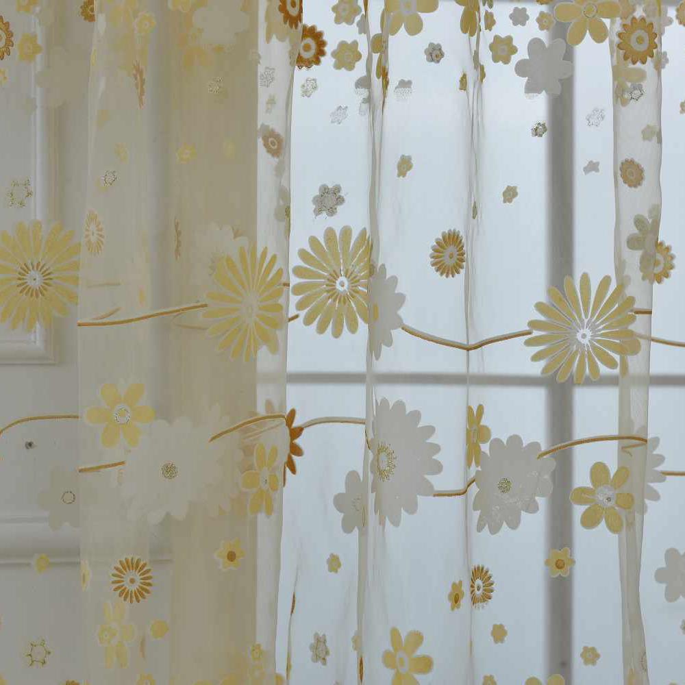 1PC Tulle Curtain For Bedroom Kitchen Kids Room Decoration Louver Window Treatments Romantic Butterfly Pattern Sheer Drape