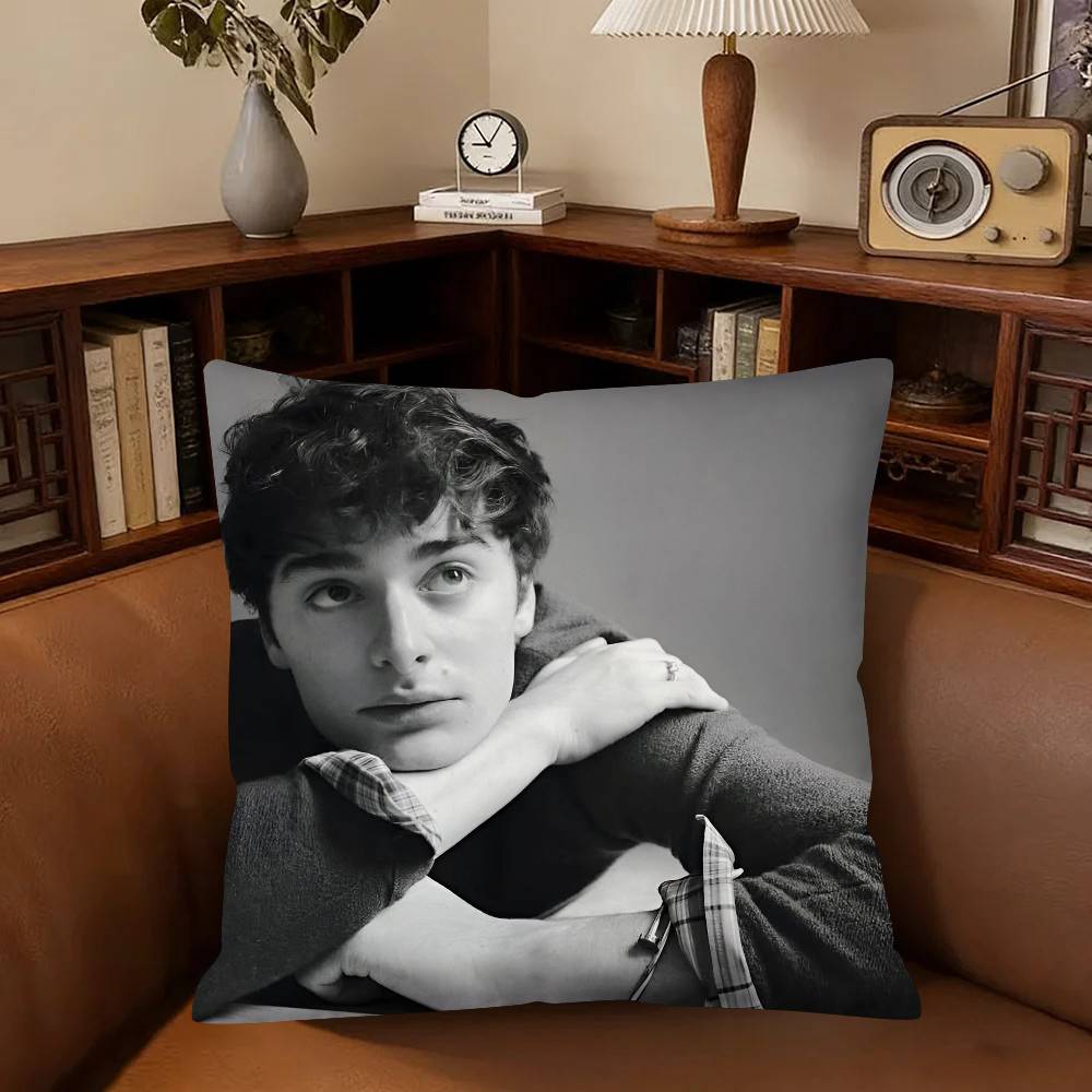 Actor Noah Schnapp Pillow Case Fashion Square Pillowcase Bedroom Sofa Room Ins Decoration Leisure