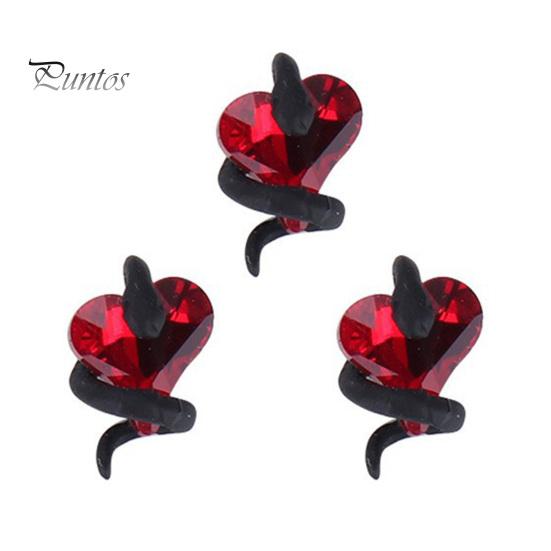 

3 шт., украшения для ногтей «сделай сам», змея вокруг 3D сердца, подвески из искусственного кристалла, стразы для дизайна ногтей, чехол для телефона, аксессуары для декора, принадлежности для маникюра F