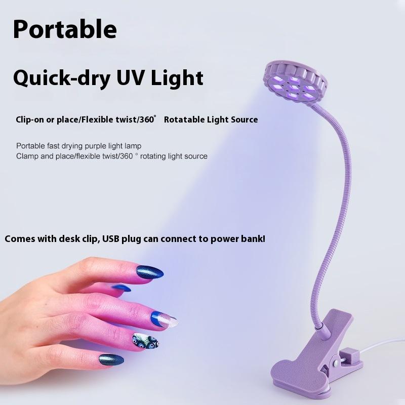 6W 360° Rotation Portable Uv Nail Lamp Mini Uv Light For Nails Usb Spotlight Nail Light For Home Salon Manicuris Art Usb Manicur
