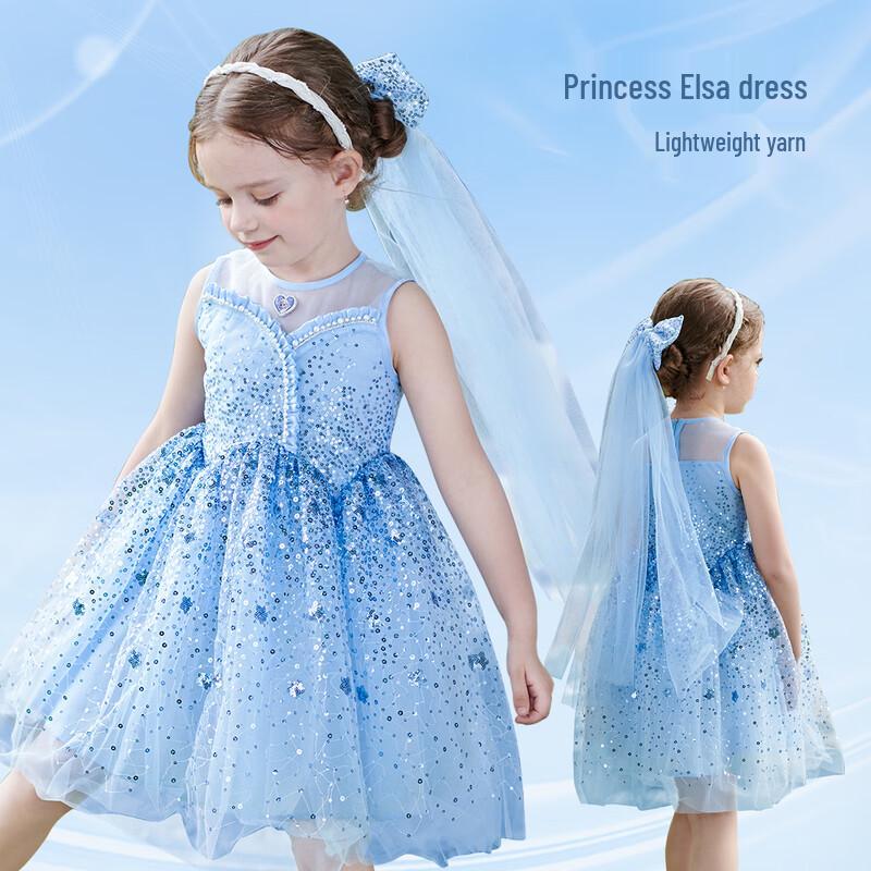Disney Elsa Girls  Princess Summer Dress 130