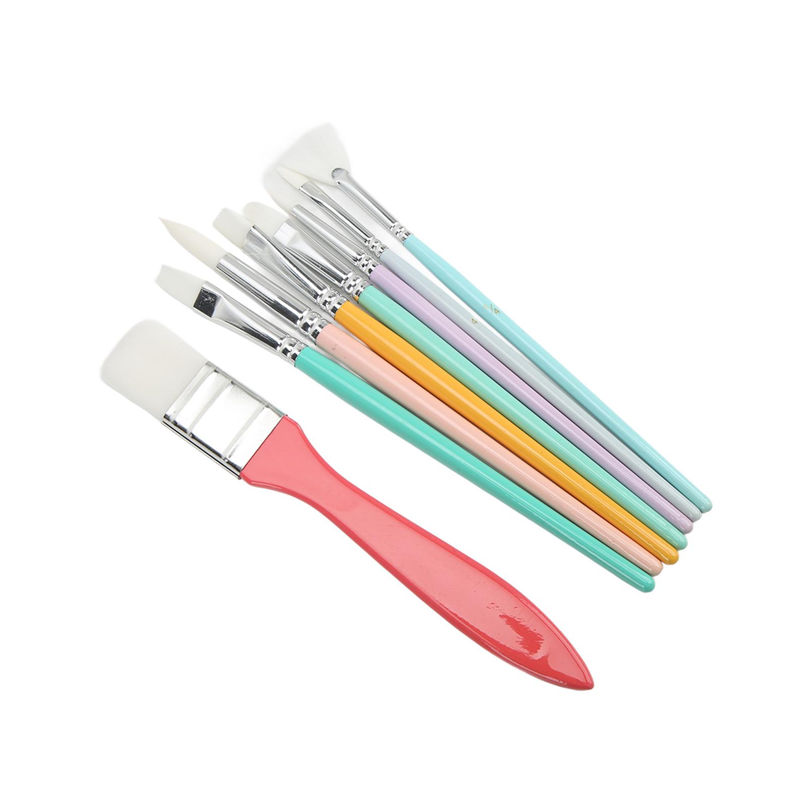 

8 шт. нейлоновые кисти для рисования волос твердые деревянные художественные кисти для рисования акварелью гуашью