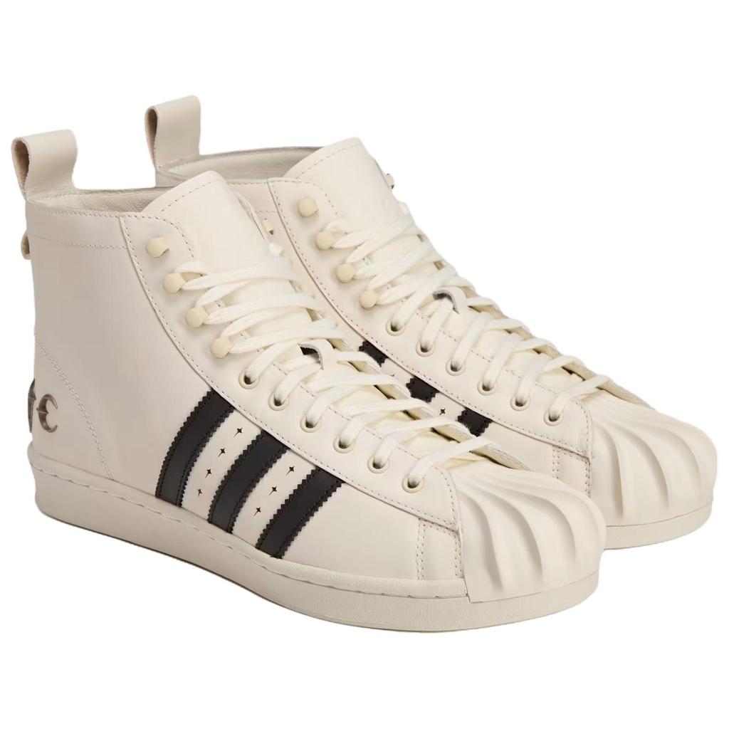THUG CLUB X Adidas Originals SUPERSTAR High Top Skateboard Shoes Unisex Beige JS2489