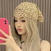 Vintage Leopard Print Headscarf Satin Thin Edge Small Square Scarfs Head Band Women Y2K Spicy Girl Neckerchief Hair Accessories
