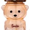 Bear Straw Bottle, Water Bottle with Straw, Cartoon DIY Drinks, Adjustable Straps Beverage, Portable