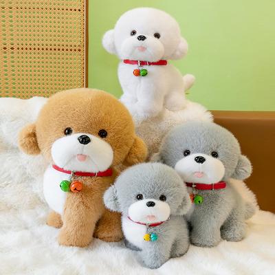 Puppy Teddy White Plush Dog Doll Catch Doll Home Ornament Children's Gift Foreign Trade Plush Doll