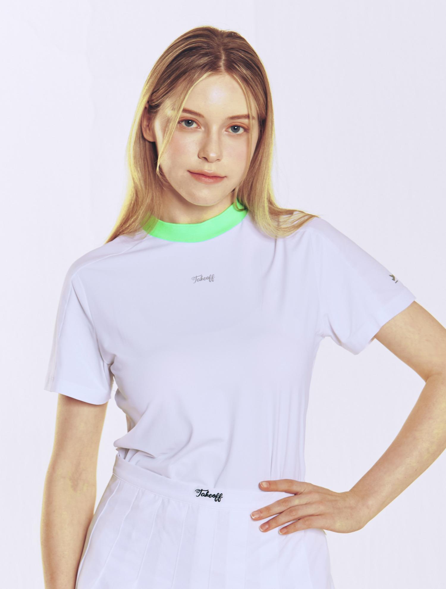 Take Off Neon Color Short Sleeve T-Shirt (Neon Green) Free