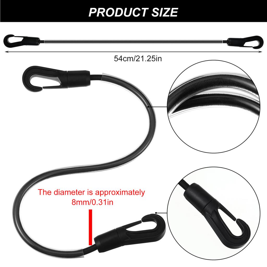 Pack of 4 Adjustable Elastic Horse Blanket Leg Straps for Secure Fit Double Clip Design Durable Stretch Replacement