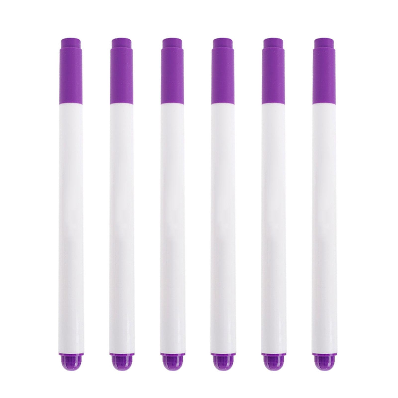 

6Pcs Air Erasable Fabric Pen (1mm or 0.5mm) Water Soluble Fabric Marker Fine Point for Sewing Marking and Craft Project C