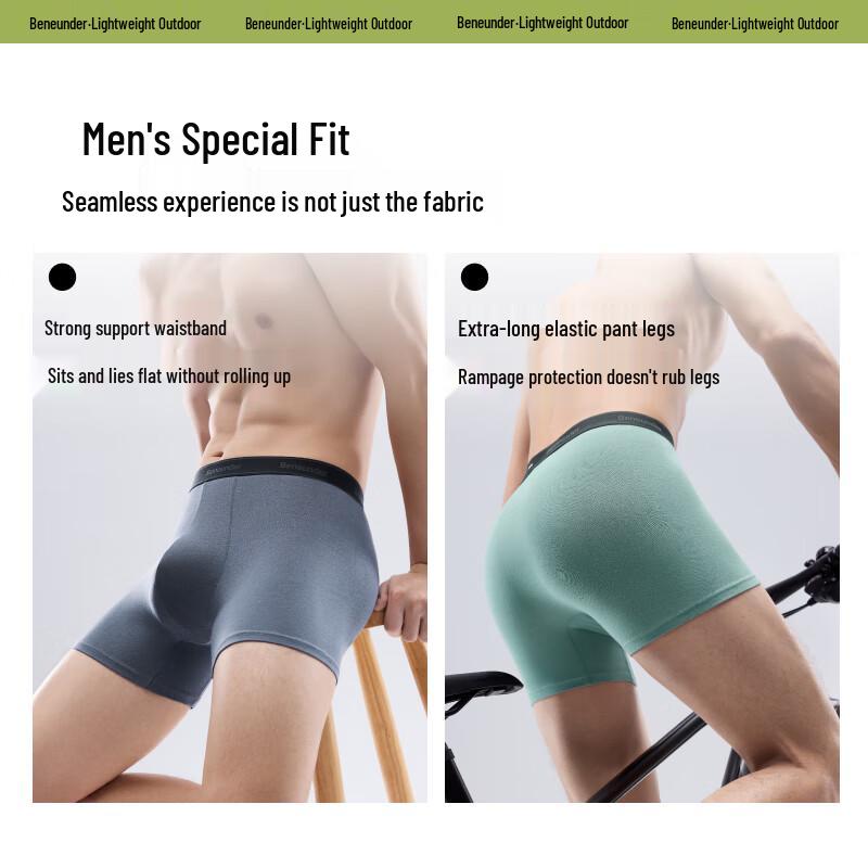 beneunder Men's Modal 5A Antibacterial Boxer Briefs 3-Pack