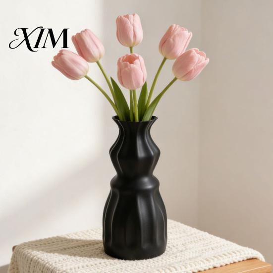 Unique Geometric Desktop Vase 3D Printed Flower Vase, Modern Decorative Minimalist Container, Art for Living Room Floral Arrangement Holder