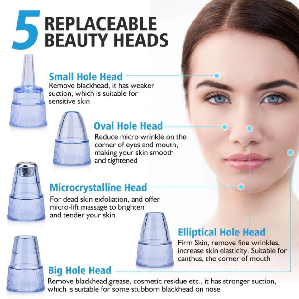 Electric Tool Blackhead Remover Water Cycle USB Rechargeable Pore Cleaner Black Point Removal Vacuum Suction Acne Cleaner