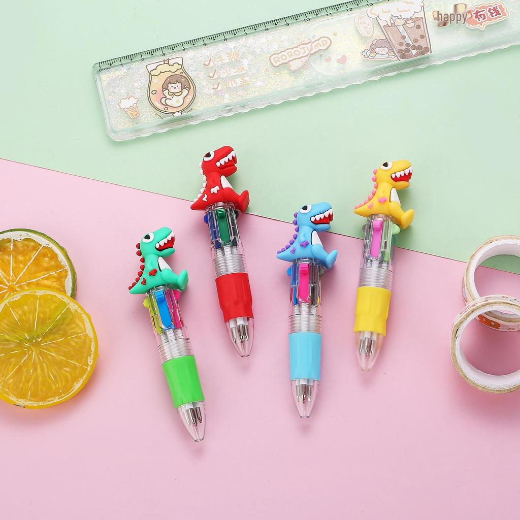 Korean Cute Animal Head 4-Color Click Ballpoint Pen
