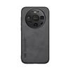 KEYSION Luxury Retro PU Leather Case for Huawei Mate 80 Pro Soft Silicone+PC Shockproof Phone Back Cover for Huawei Mate 80 Pro
