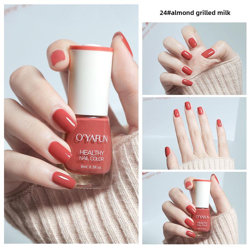 Ou Yafei 8ml Water-Based, Long-Lasting, Quick-Dry, Peelable Nail Polish