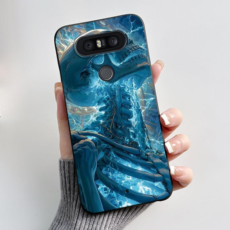 Casing For LG Q8 (2017) Luxury Dragon Cute Cool Boys Girls Black Matte Soft Silicone Phone Case Back Cover Protective TPU Shell