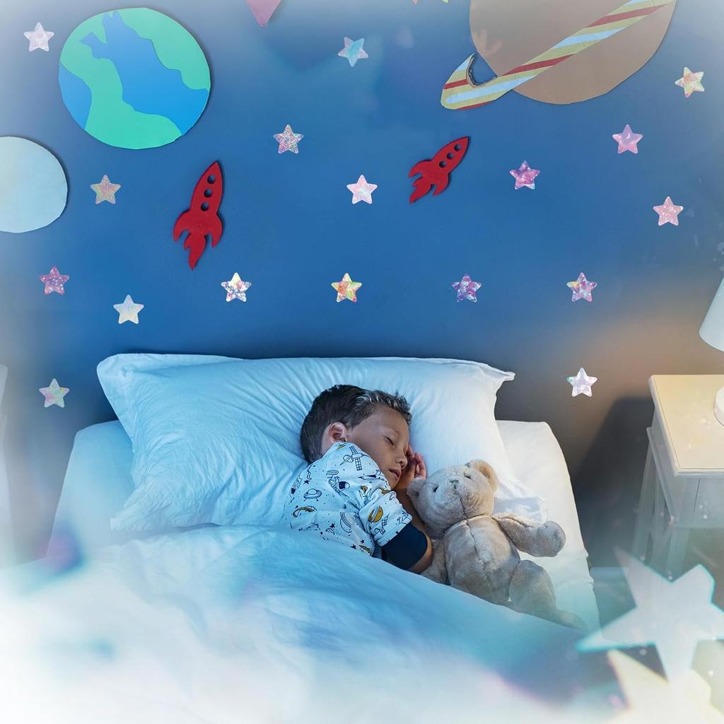 Zonon 1.6" Large 800 Pcs Star Stickers Bulk for Reward (16 Designs) Glitter Star Stickers Colored Shiny Labels for Behavior Chart Student Planner