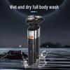 Men's 3-in-1 Electric Shaver with Digital Display, Water-Washable 3D Floating Cutter for Beard