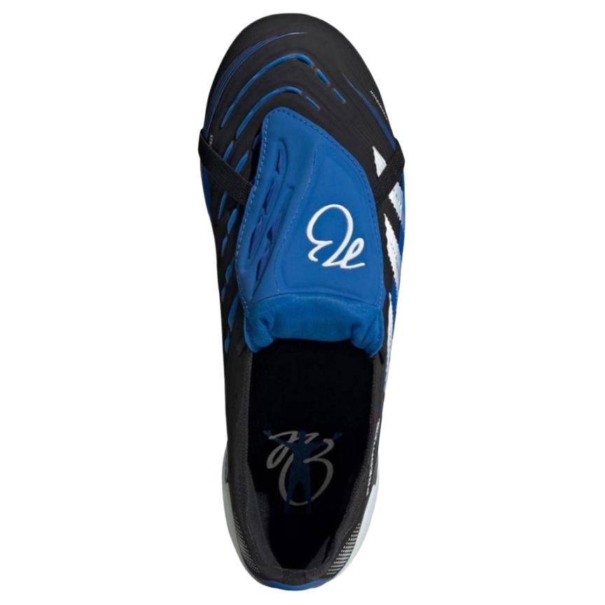 Jude Bellingham x adidas Predator Elite Foldover Tongue FG Glory Blue Unisex Sneakers Black Core-Black Footwear-White JS3106