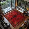 RAKKS Retro Czerwony Dywan Perski / Turecki Dywan Obszarowy Antypoślizgowy Dekoracja Salonu Dywan Pod Sofę Dywanik Sypialniany Dywanik Podłogowy Kuchenny