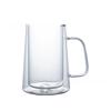 Shangqi 550ml Slim Double-Wall Borosilicate Glass Mugs, Set of 2