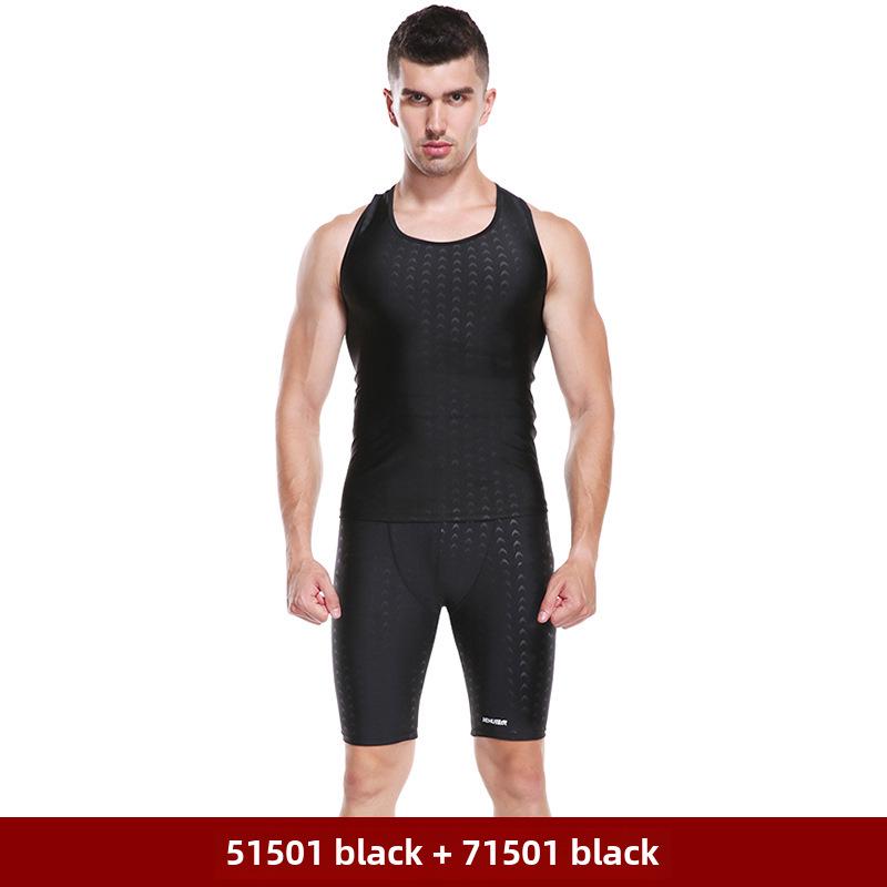 Herren Schnelltrocknende Wasserdichte Badehose - Enganliegende Fünf-Punkt-Bademode