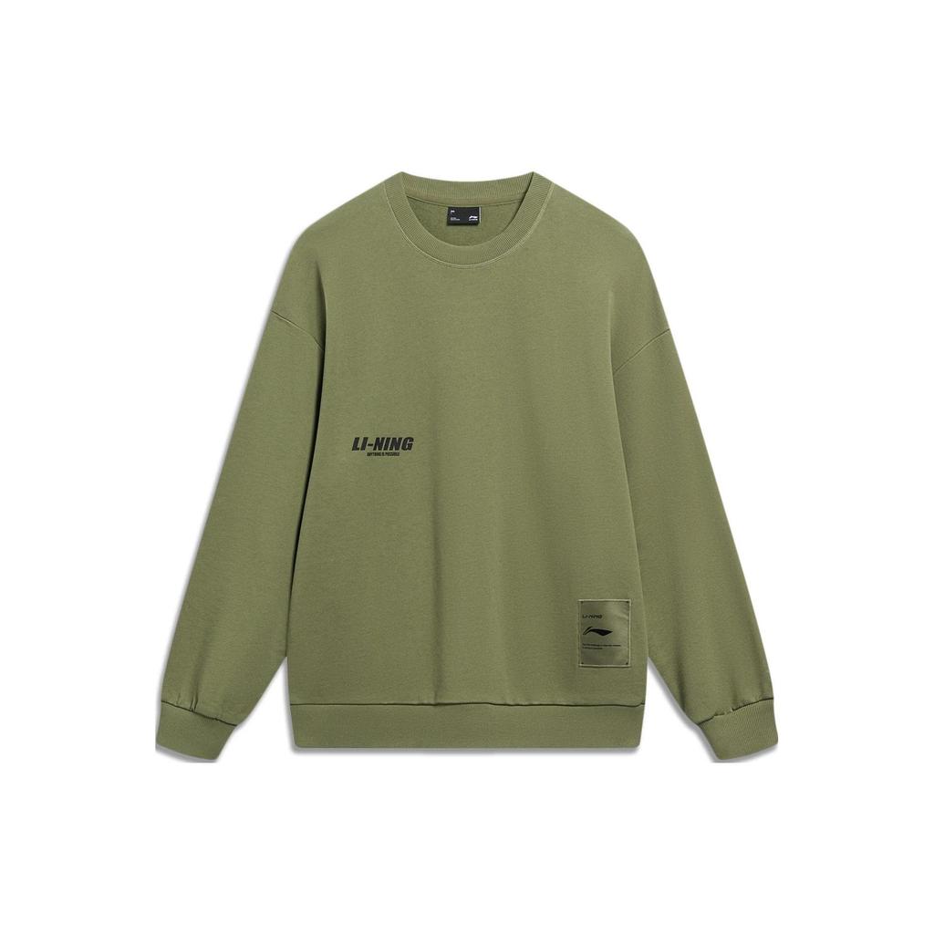 Li Ning Sports Fashion Collection Sweatshirt Men's Green AWDT683-4