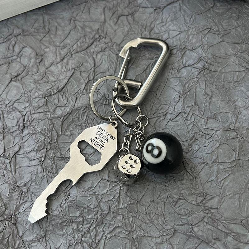 Punk Star Oval Essential Icon Carabiner Keychain Pendant High Quality Keyring Creative Backpack Decoration Accessories Gifts