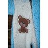 Teddy Bear Printed Welsoft Plush Unisex Winter Baby Sleeping Bag With Zipper Hat Baby Overalls