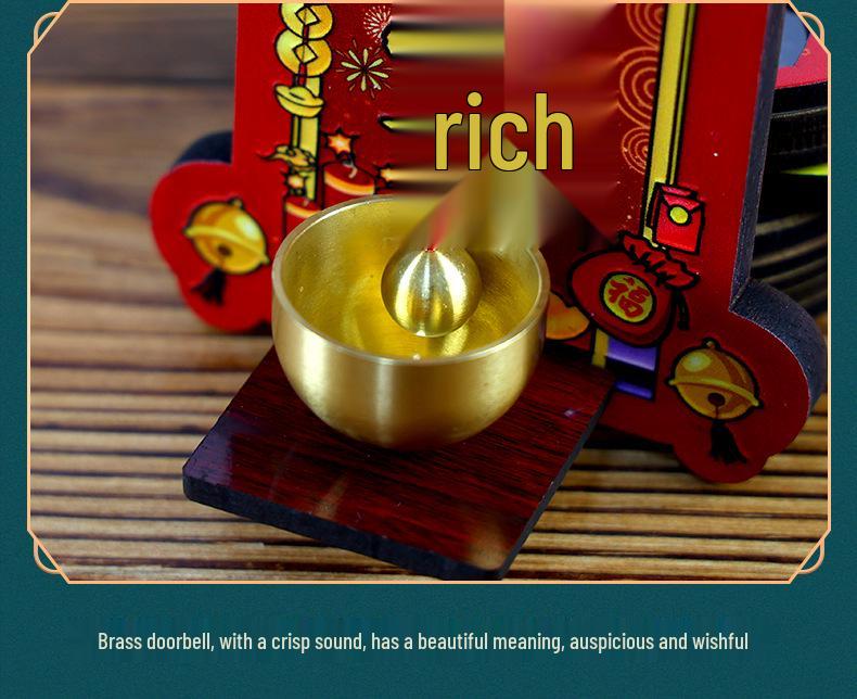 Chinese Lion Dopamine Magnetic Doorbell: Festive Décor for Wealth & Fortune, New Year, Holiday, and Housewarming