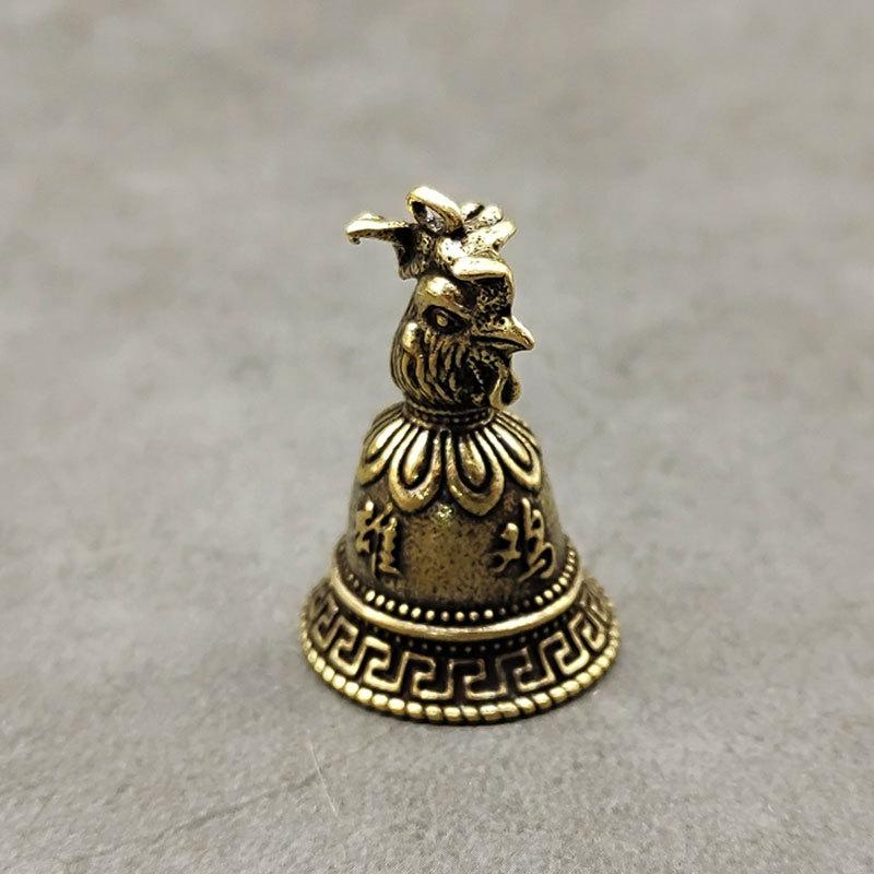Chinese Style Zodiac Animals Heads Bell Gift - 12 Brass Animal Charms with Copper Bells, Oriental Cultural Home Decor ornament