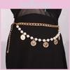 Vintage Coin Pendant Body Chain With Pearl For Unisex Fashion Accessory