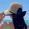 Modern Straw Hat With Large Brim For Sun Protection And Breathability Summer Outdoor Wear