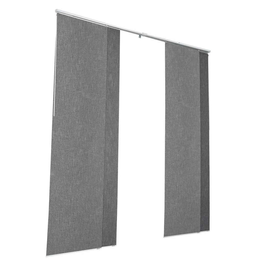 Panel Track Blinds Extendable Track 116 Cm To 218 Cm W Trimmable Dark Gray