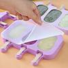 Kids Cartoon Shape Popsicle Molds Food-Grade Silicone Reusable Sticks Non-Stick Design Easy Release Ice Cream Mold