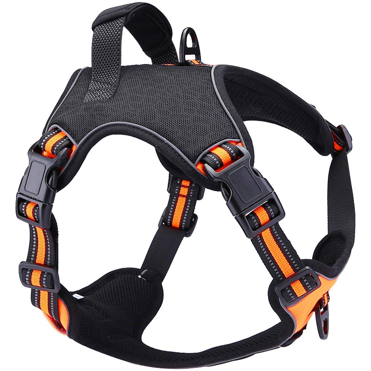 

Светоотражающий нагрудный поводок для средних и крупных собак, взрывозащищенный жилет для собак XL оранжевый