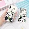 Süßes Kawaii Panda Mauspadd für iPhone 14 11 12 13 Mini Pro Xs Max 8 7 6 6S Plus X XR Solide Bonbonfarbe Hülle