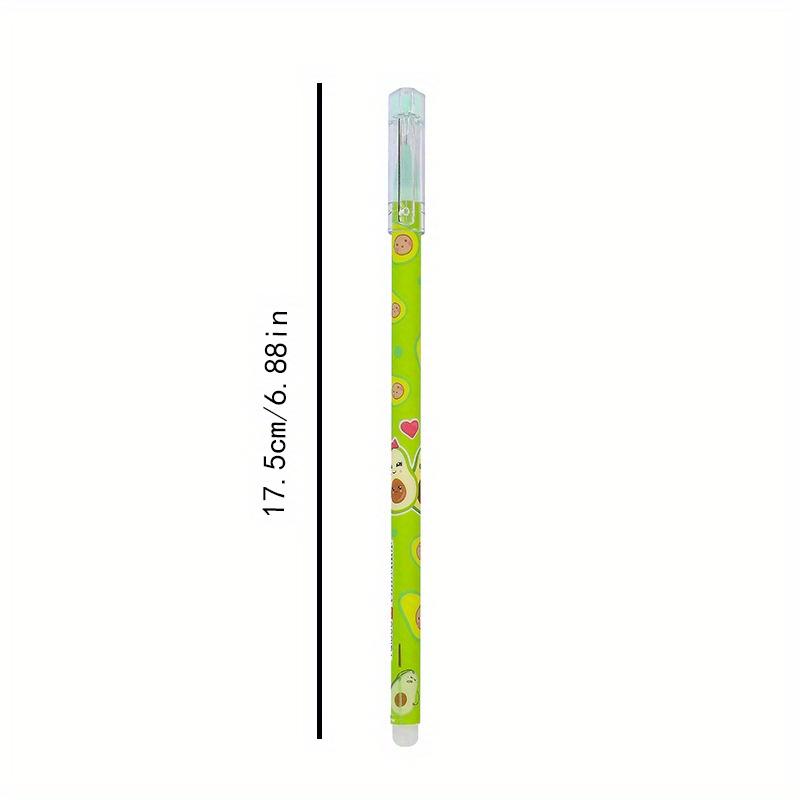 Back to school season 2pcs 0.5mm creative cartoon fruit avocado straight rod neutral pen signature pen gift pen office stationery