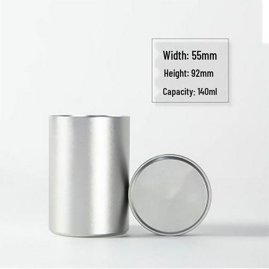 Portable Mini Metal Tea Canister - Titanium Aluminum Alloy, High-Grade Tea Packaging, Empty Gift Box