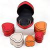 Solid-color Surface Jewelry Box Heart-shaped PU Leather Box Gift Packaging Box  Holiday Presents