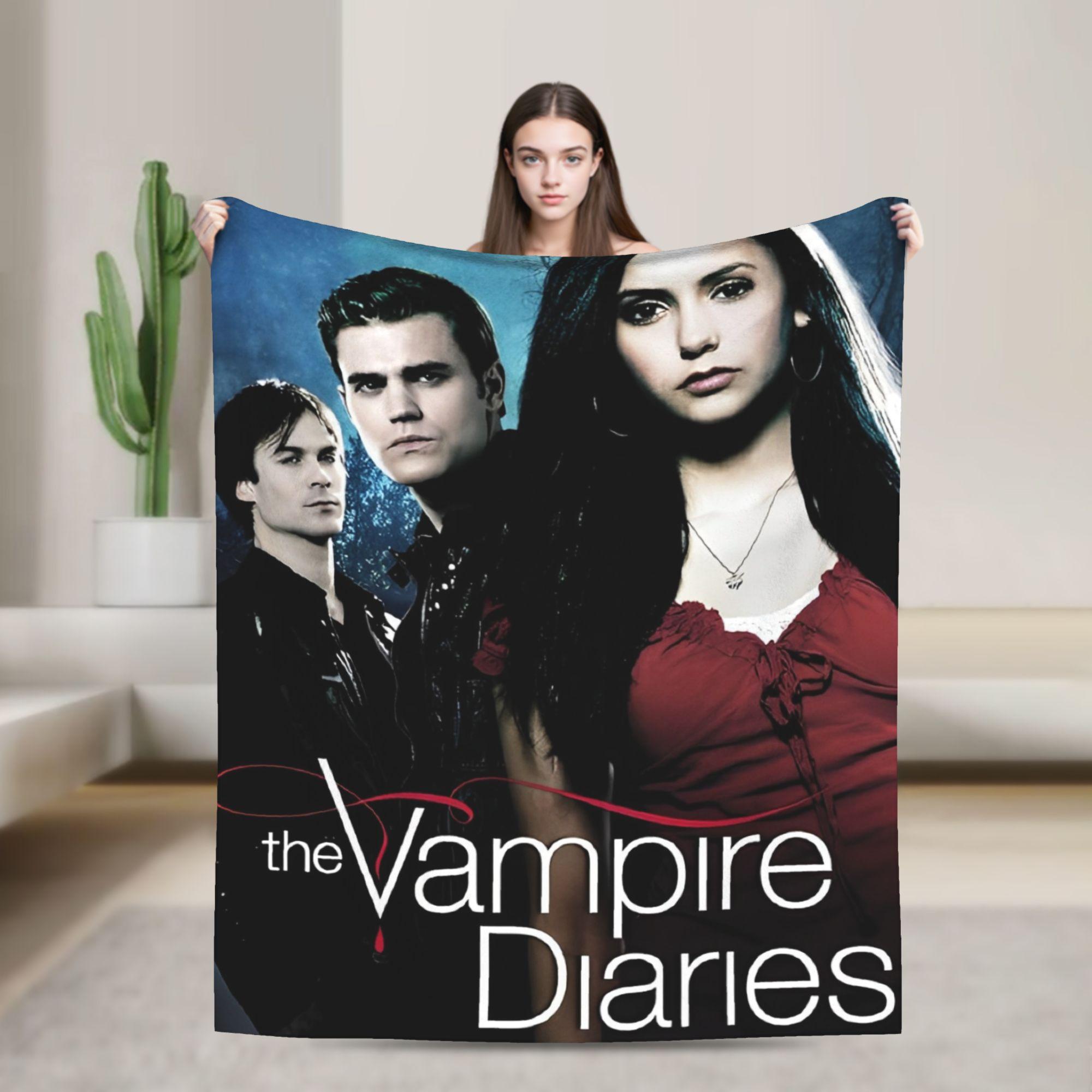 

Soft Blankets Camping The Vampire Diaries Damon salvatore Throw Blanket Flannel Bedspread For Living Room Funny Sofa Bed Cover 75cmx90cm