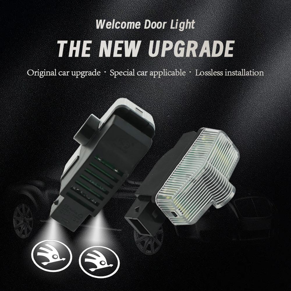 EBL2 LED Car Deur Light Logo Projector Lamps Voor For Skoda Octavia A7 2015 -2022 Kodiaq 2016-2021 karoq Yeti 2012-2017 Accessories