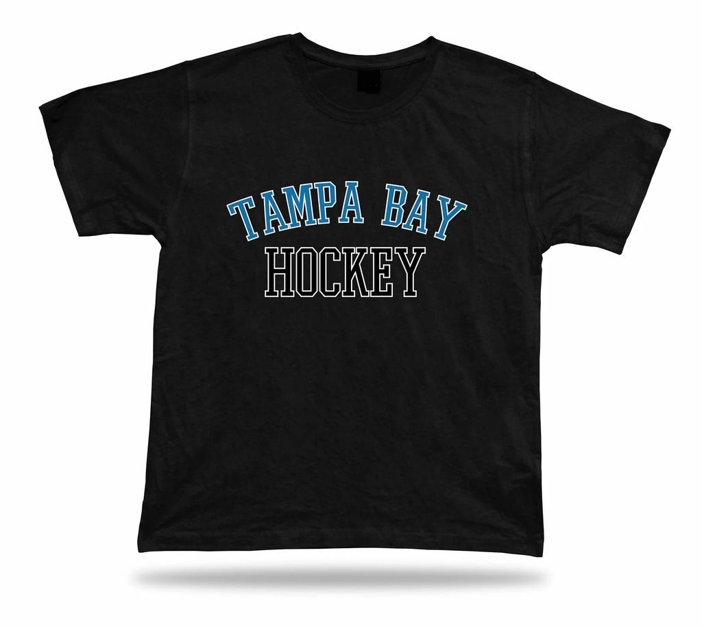 TAMPA BAY HOCKEY T-shirt Tee Blue White Black FL USA Ice Apparel Winter Design